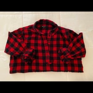 Madewell black and red checkered flannel